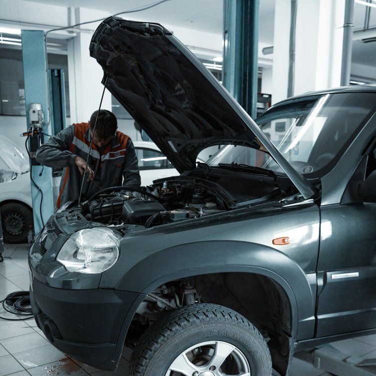 Garage automobile — photo du modèle de démonstration